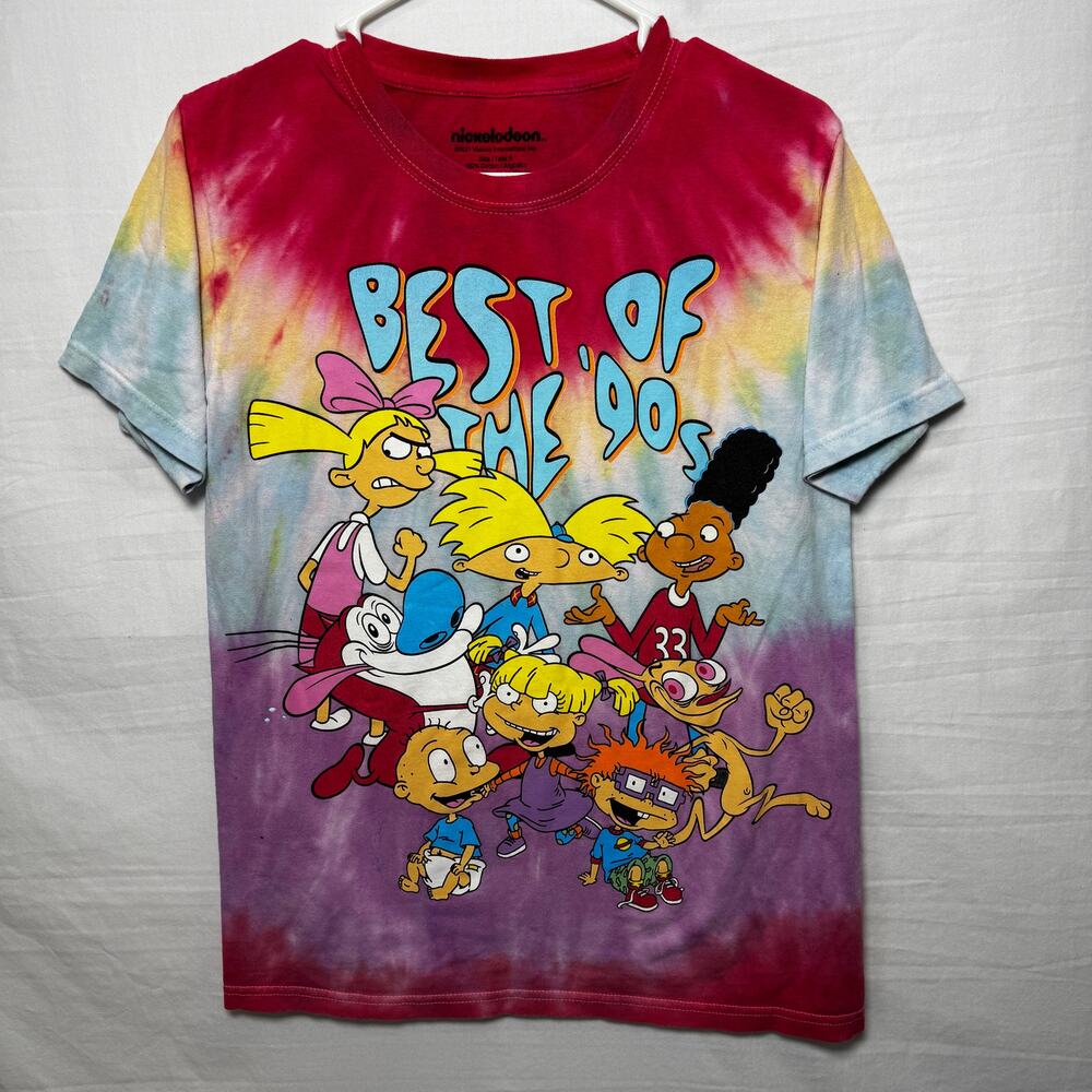 Nickelodeon 90s Cartoon Tie Dye Graphic Tee Small Cotton Unisex - Picture 2 of 6